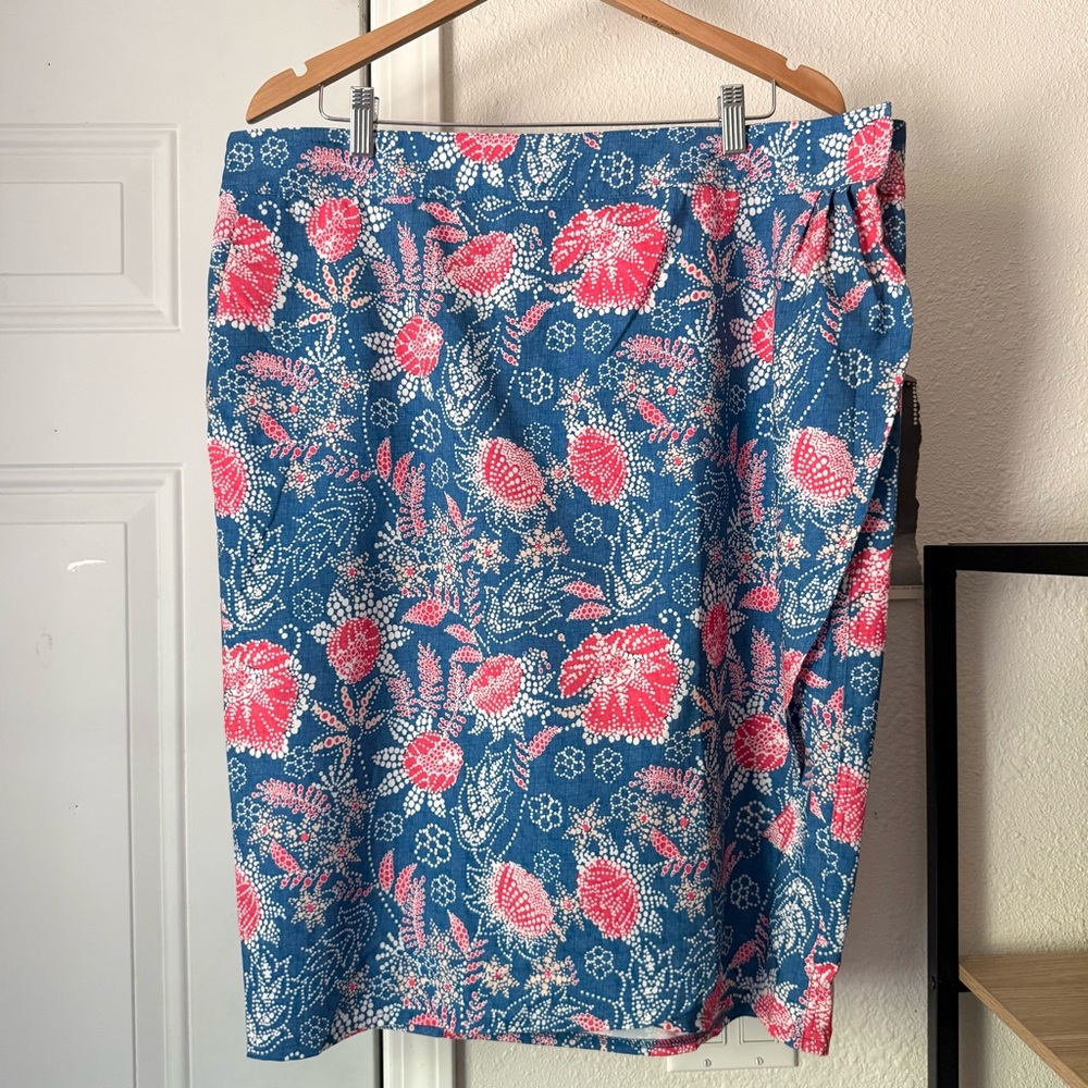 RIP SKIRT hawaii blue pink floral tropical print mini‎ skirt